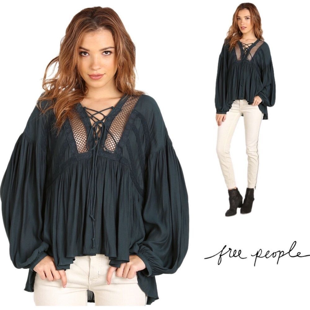 Free People Don't Let Go Peasant Blouse Size XS